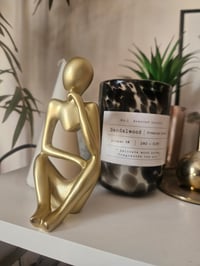 Image 2 of Golden Contenplative Gold painted statue 