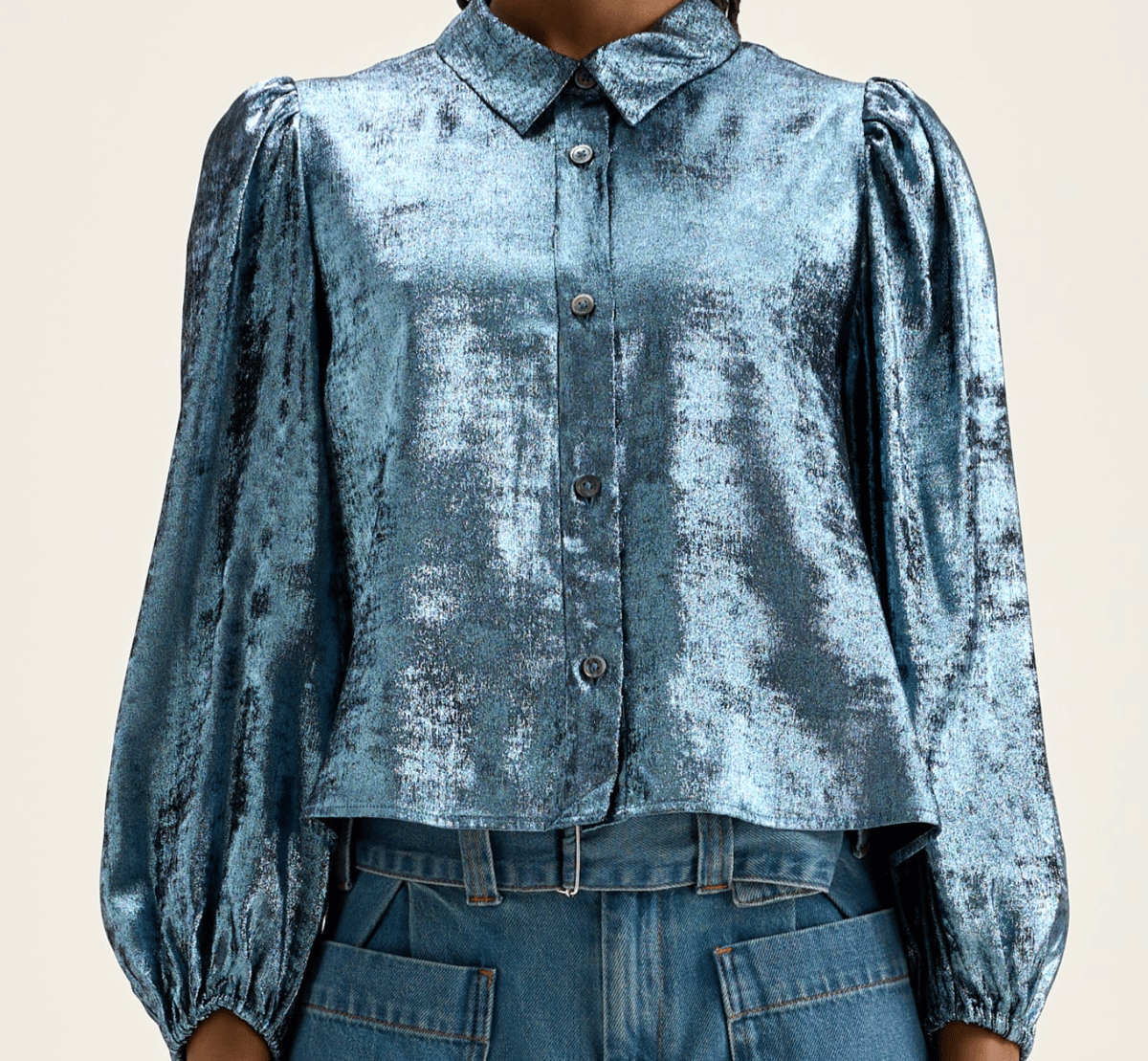 Image of Cropped Glittery Blouse!