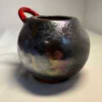 Image 1 of Boule cristal avec anse rouge 