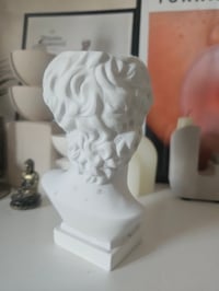 Image 3 of White Porcelain Bust Statue Vase 
