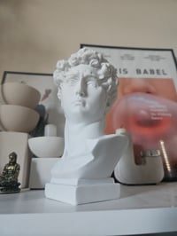 Image 1 of White Porcelain Bust Statue Vase 