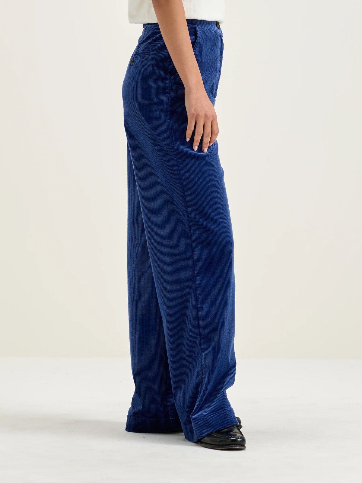 Image of Blue Wide Wale Corduroy Trousers