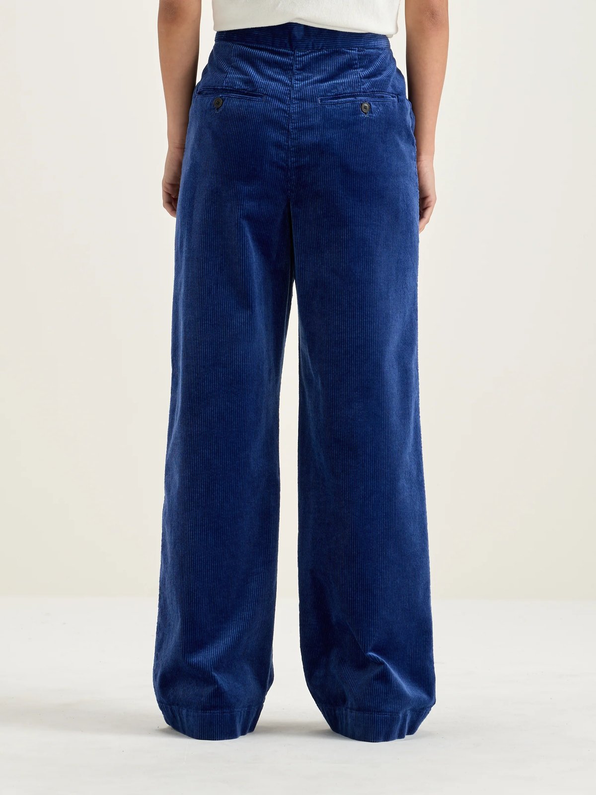 Image of Blue Wide Wale Corduroy Trousers