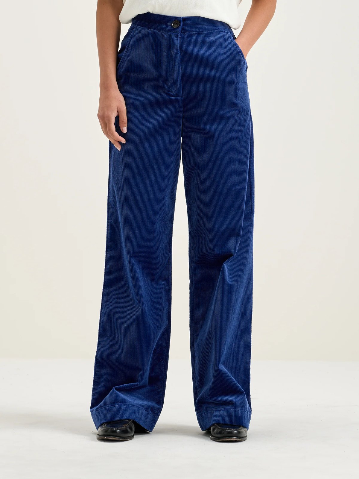 Image of Blue Wide Wale Corduroy Trousers