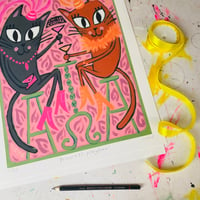 Image 3 of 'Pussycats' playtime' Fine art print