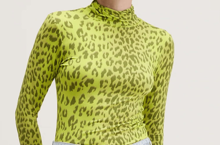 Image of Acid Yellow Leopard T-Neck