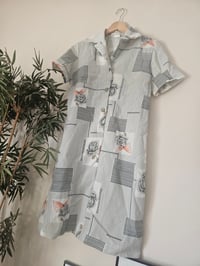 Image 5 of Vintage Abstract Mod Button Mini dress