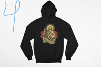 Image 4 of San Judas Unisex Crewneck Hoodie.
