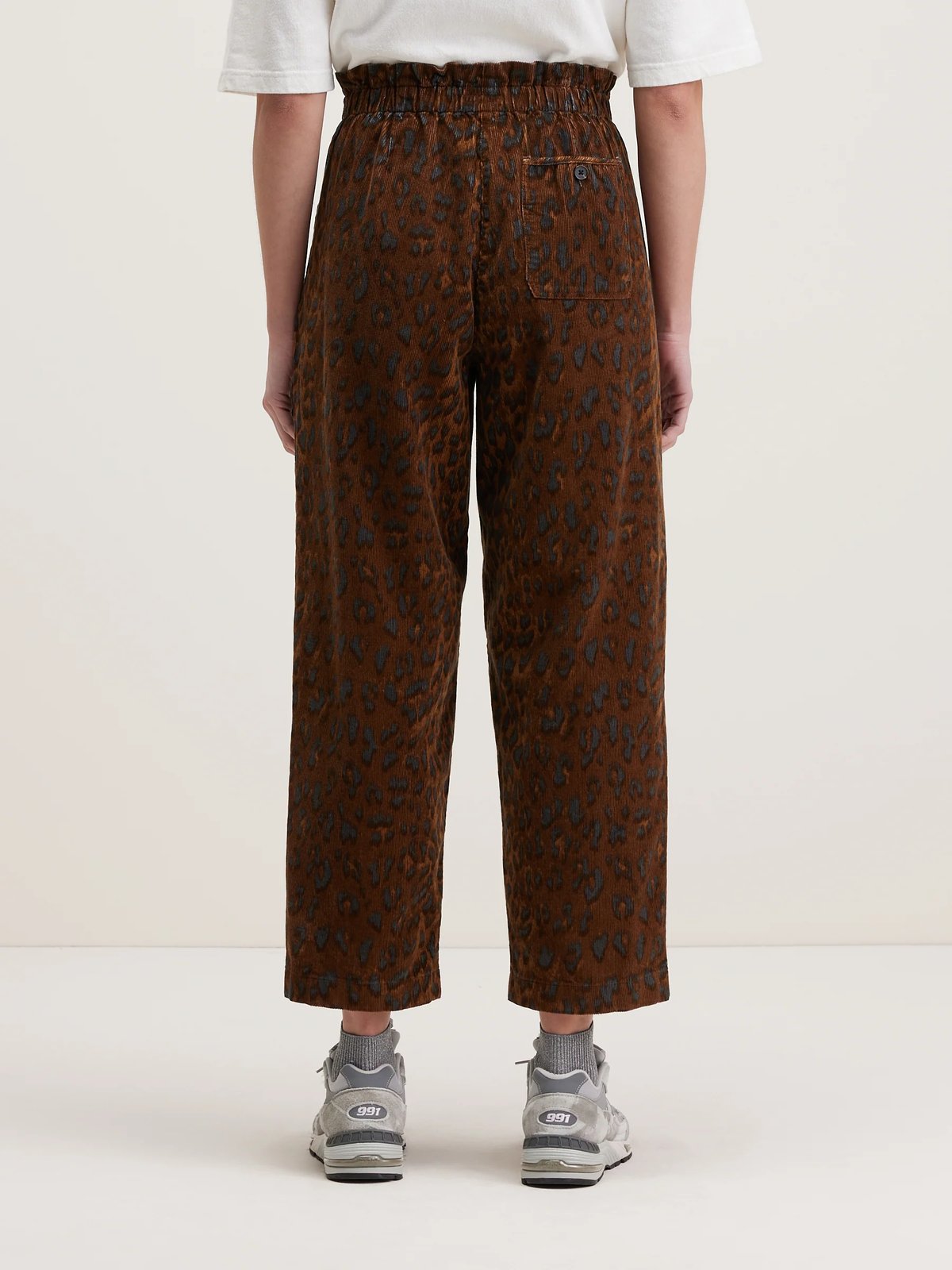 Image of Leopard Print Corduroy Pants