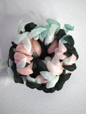 Broche - Le Chrysanthème Multico Rose et Jade