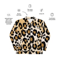 Image 5 of Leopard Unisex Bomber Jacket