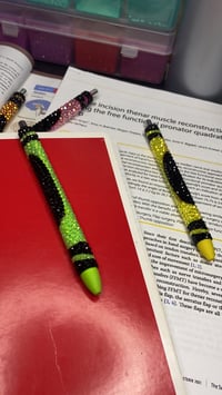 Image 3 of Set of Rhinestone Crayon colorful pens 