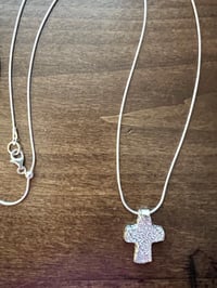 Image 2 of Tiny two sided silver cross