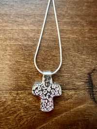 Image 5 of Tiny two sided silver cross