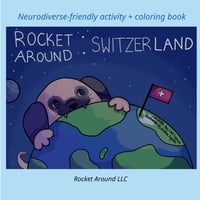 Activity + Coloring Book - Rocket Around Switzerland (8x8)