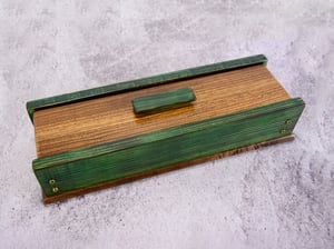 Image of Exotic Zebra Wood with Pine using Pyrolysis Shou Sugi Ban Technique, Knife Rustic Box