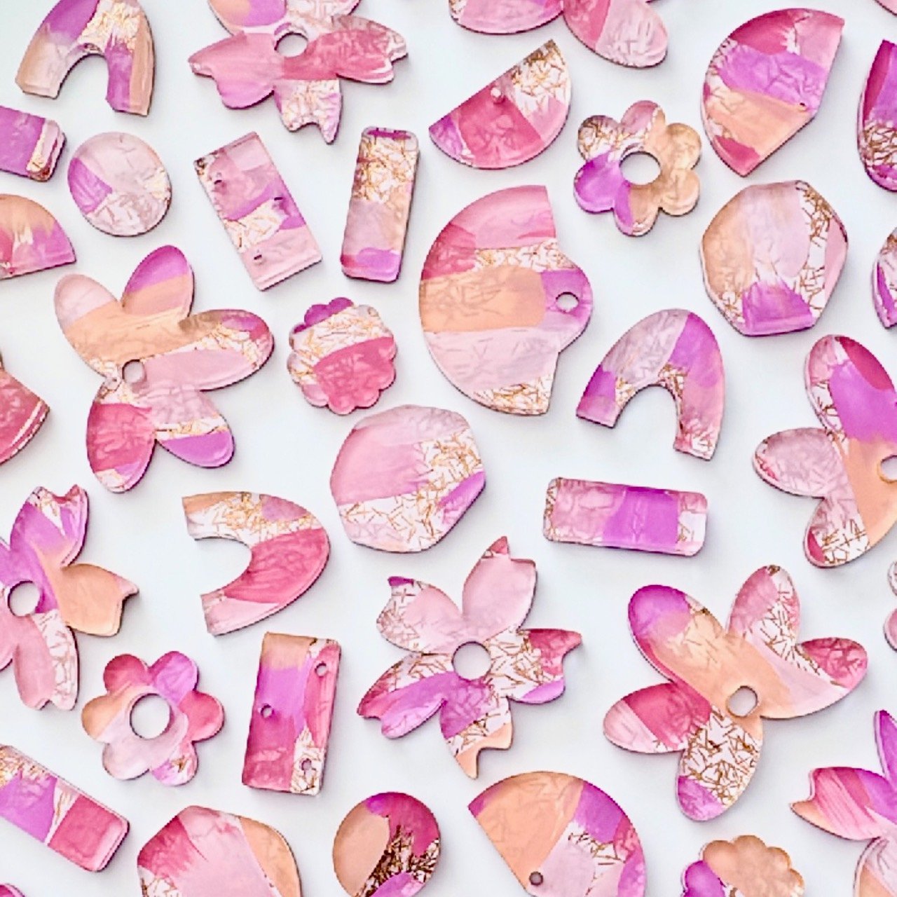 Image of 'Sparkle Sunset' Painted Gem Studs