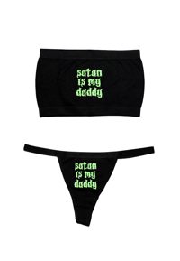 SATAN IS MY DADDY TUBE TOP SET