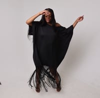 Image 3 of LUNA  FRINGE  DRESS (BLACK)