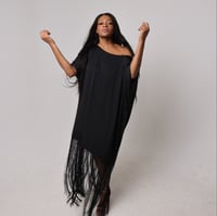 Image 6 of LUNA  FRINGE  DRESS (BLACK)