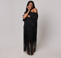 Image 5 of LUNA  FRINGE  DRESS (BLACK)