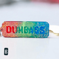 Image 2 of Cussword keychain "Dumbass"
