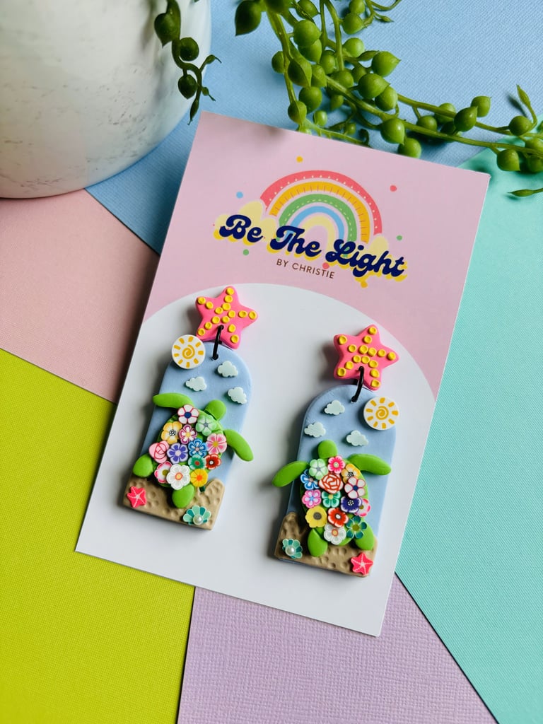 SUMMER NOVELTY - TURTLE AND FLOWERS