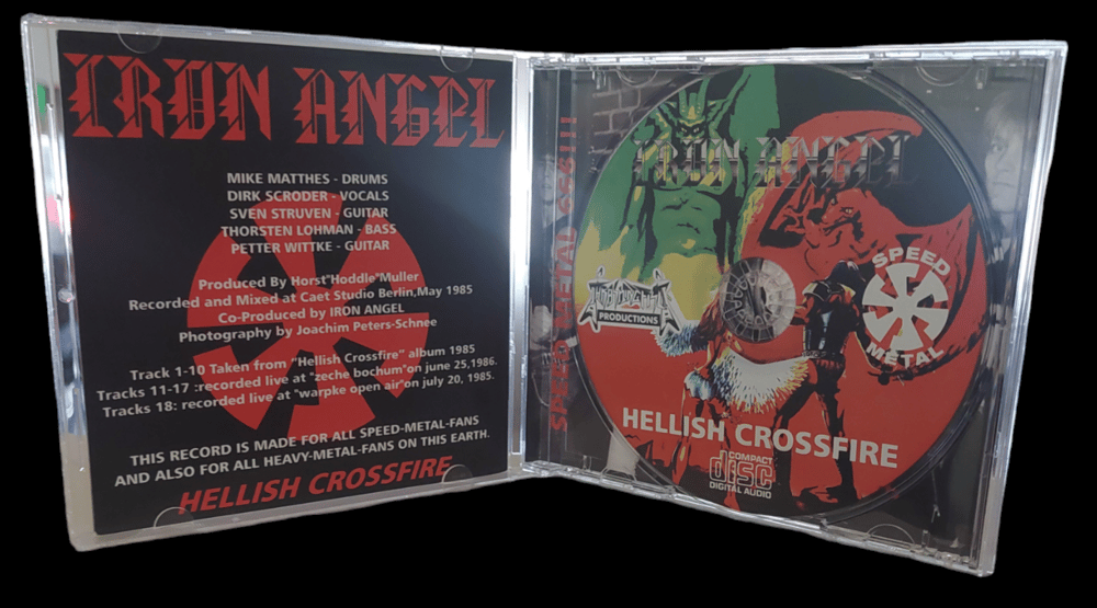 IRON ANGEL - Hellish Crossfire CD Includes LIVE TRACKS as a BONUS !!