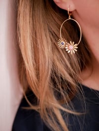 Image 4 of Boucles d'Oreilles ADÉLIE Pêche/Bleu