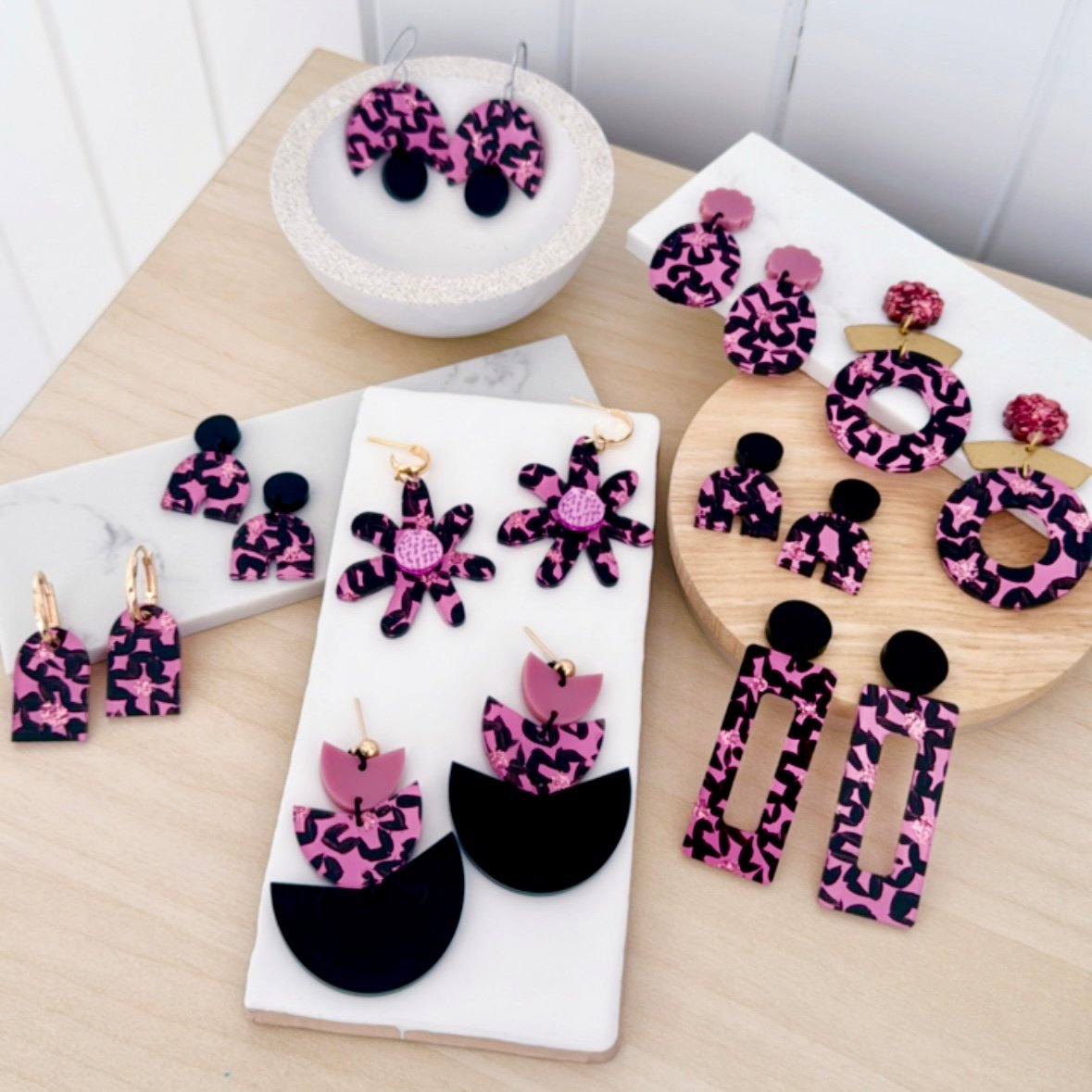 Image of SALE ~ 'So Fetch!' Painted Blooming Basic Dangles
