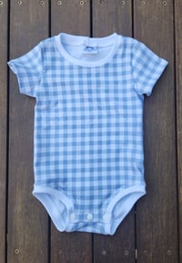 Image 1 of Baby Blue Gingham Bodysuit