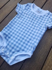 Image 2 of Baby Blue Gingham Bodysuit