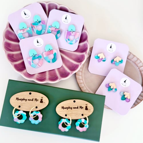 Image of 'Mint Pastel' Mini Fleur Studs