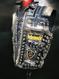 Image 11 of CUSTOM MADE MENS DENIM METAL BATTLE VESTS 