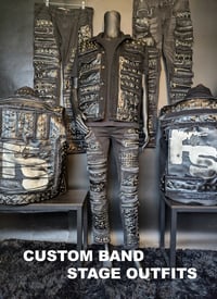 Image 7 of CUSTOM MADE MENS DENIM METAL BATTLE VESTS 