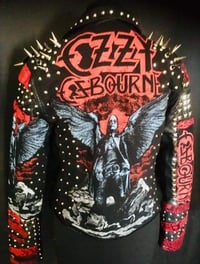 Image 10 of CUSTOM MADE BLACK SABBATH / OZZY FAUX LEATHER JACKET