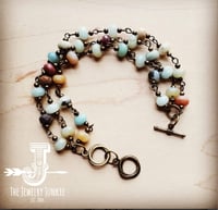 Amazonite Triple Strand Bracelet