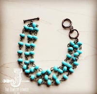 Turquoise Triple Strand Bracelet