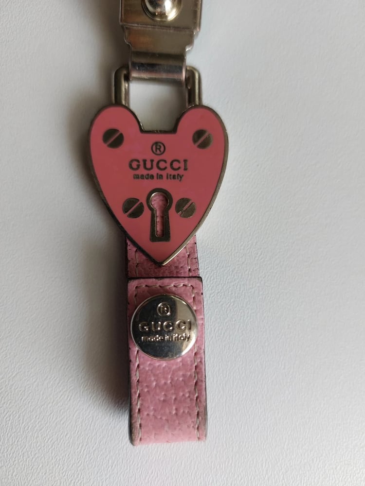 Image of Gucci heart lanyard keychain keyholder