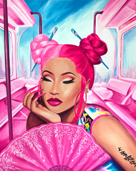 Image of PINK Ruby Da Sleeze (Acrylic Painting)