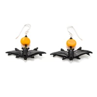 full moon bat earrings