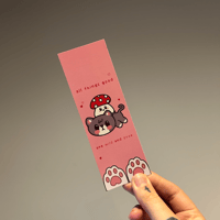 Image 1 of Cute Cat and Mushroom Bookmark