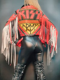 Image 1 of KISS STRUTTER RED FRINGED JACKET