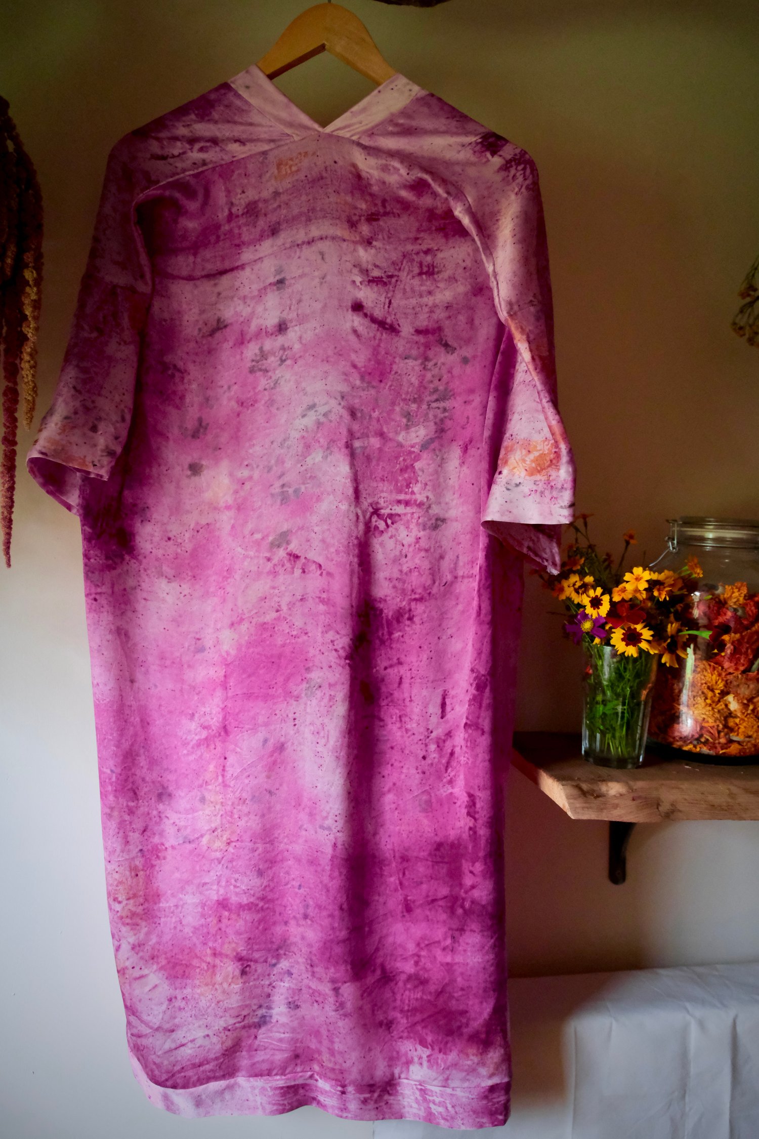 Image of Magenta Swoon - Silk Robe