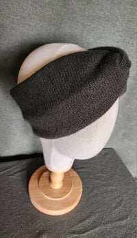 Image 2 of Olive Green Wool Ear Warmer Headband 