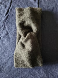 Image 3 of Olive Green Wool Ear Warmer Headband 