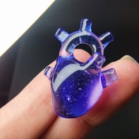 Image 1 of Purple blue heart pendant 