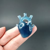 Image 2 of Big ol sparkly blue heart pendant 