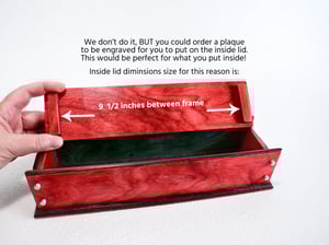 Image of Dymalux Birch wood Keepsake Box, Knife Box, Wooden Treasure box, Cigar Box, Graduation Gift Box