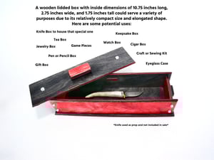 Image of Dymalux Birch wood Keepsake Box, Knife Box, Wooden Treasure box, Cigar Box, Graduation Gift Box